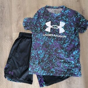 Under Armour boys shirt and shorts set
